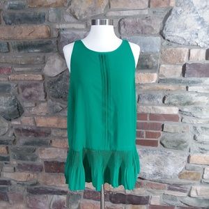 Cato peplum sleeveless green pleated top 22/ 24